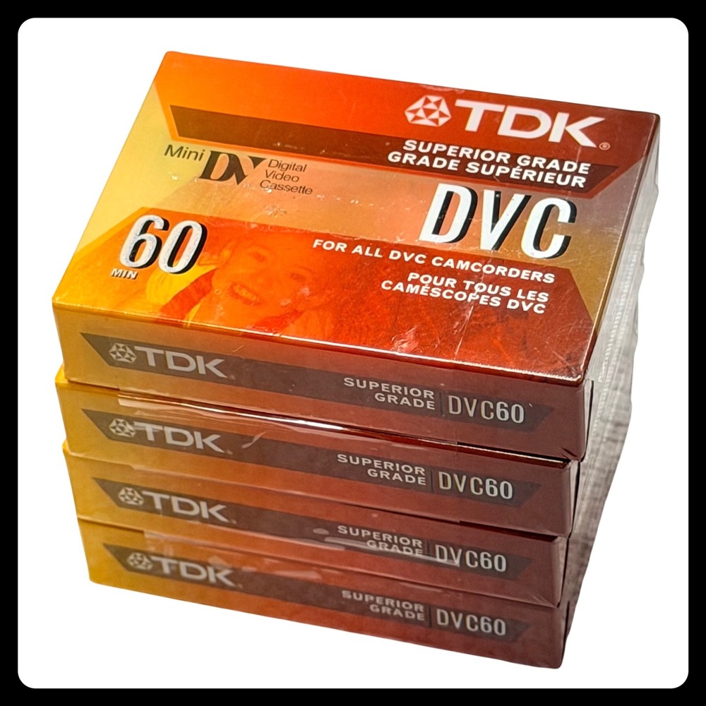 TDK Mini DV 60 Min Digital‎ Video Cassette 4 PACK Superior Grade DVC60 Japan NEW